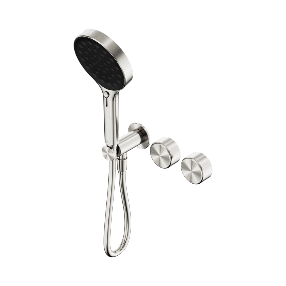 SERENITY PROGRESSIVE SHOWER SYSTEM WITH METAL HANDLE AND SERENITY HAND SHOWER BRUSHED NICKEL (24E030BN)
