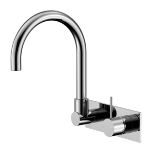 MECCA WALL BASIN/BATH MIXER SWIVEL SPOUT HANDLE UP CHROME (NR221910PCH)