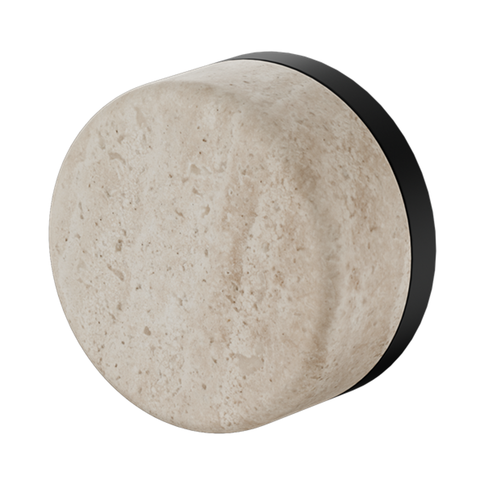 SERENITY PROGRESSIVE SHOWER MIXER WITH ROME TRAVERTINE HANDLE MATTE BLACK (24E003MB)