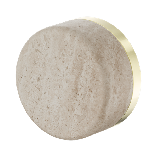 SERENITY PROGRESSIVE SHOWER MIXER WITH ROME TRAVERTINE HANDLE BRUSHED GOLD (24E003BG)