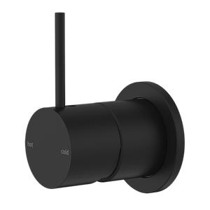 MECCA SHOWER MIXER 60MM HANDLE UP PLATE MATTE BLACK (NR221911JMB)