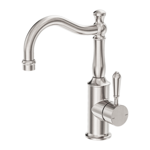 York Basin Mixer Hook Spout With Metal Lever Brushed Nickel (NR69210202BN)