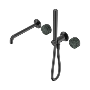 SERENITY PROGRESSIVE SHOWER SYSTEM WITH SPOUT WITH VERDE ALPI HANDLE AND SLIM SHOWER GUN METAL (24E008GM)
