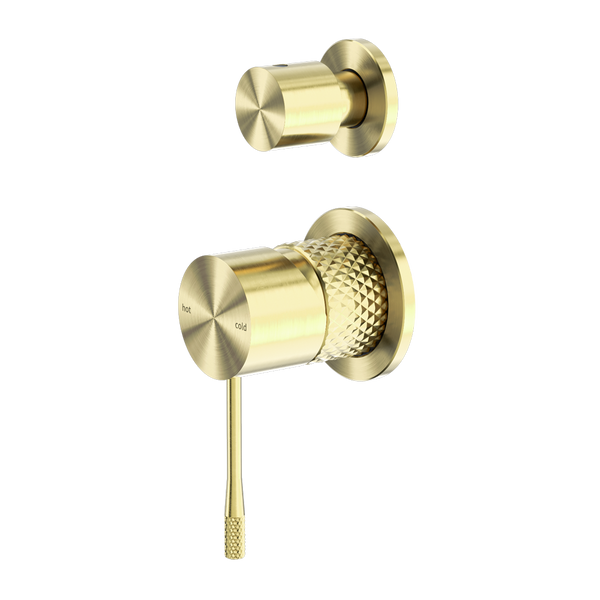 OPAL SHOWER MIXER WITH DIVERTOR SEPARATE PLATE BRUSHED GOLD (NR251909eBG)