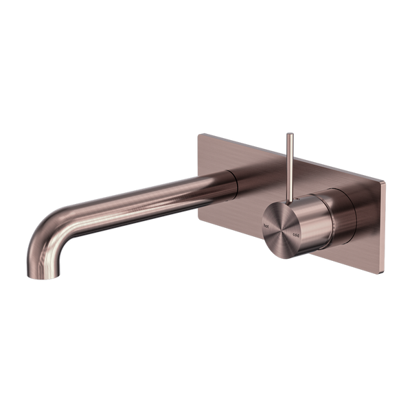 MECCA WALL BASIN/BATH MIXER HANDLE UP 120/160/185/230/260MM BRUSHED BRONZE