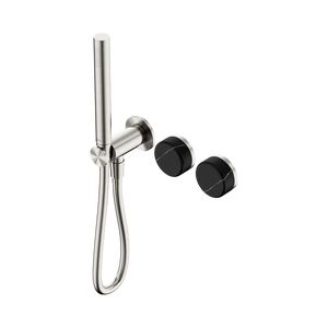 SERENITY PROGRESSIVE SHOWER SYSTEM WITH MARQUINA BLACK HANDLE AND SLIM SHOWER BRUSHED NICKEL (24E131BN)