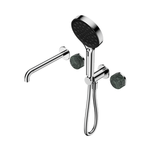 SERENITY PROGRESSIVE SHOWER SYSTEM WITH SPOUT WITH VERDE ALPI HANDLE AND SERENITY HAND SHOWER CHROME (24E014CH)