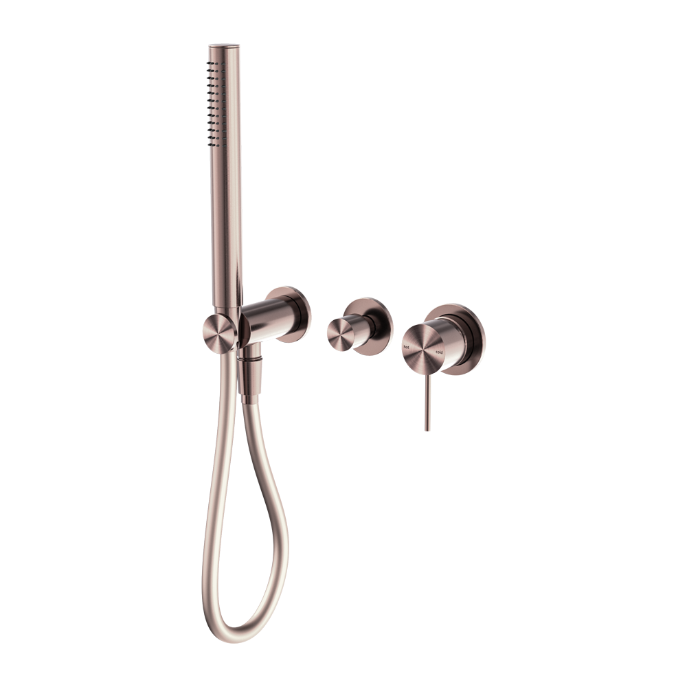 MECCA SHOWER MIXER DIVERTOR SYSTEM SEPARATE BACK PLATE BRUSHED BRONZE (NR221912FBZ)