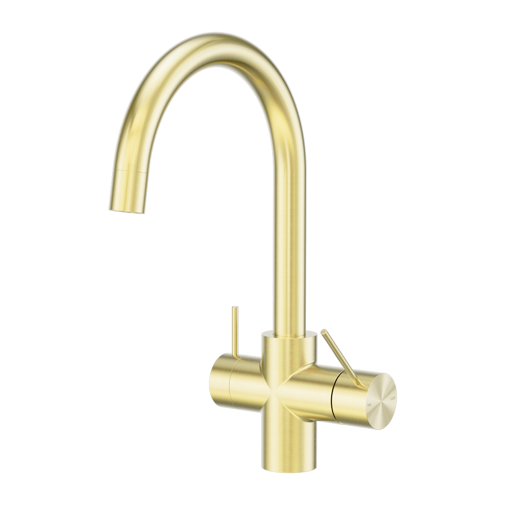 Mecca 3 Way Filtered Mixer Tap Brushed Gold (NR221907eBG)