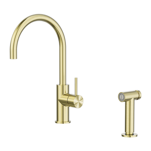 Zen SS316L Kitchen Mixer With Hand Spray Brushed Gold (NR162208BG)