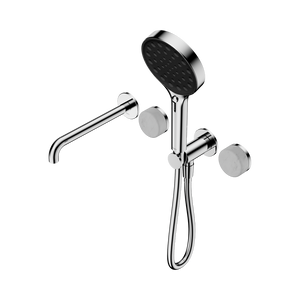 SERENITY PROGRESSIVE SHOWER SYSTEM WITH SPOUT WITH CARRARA HANDLE AND SERENITY HAND SHOWER CHROME (24E013CH)