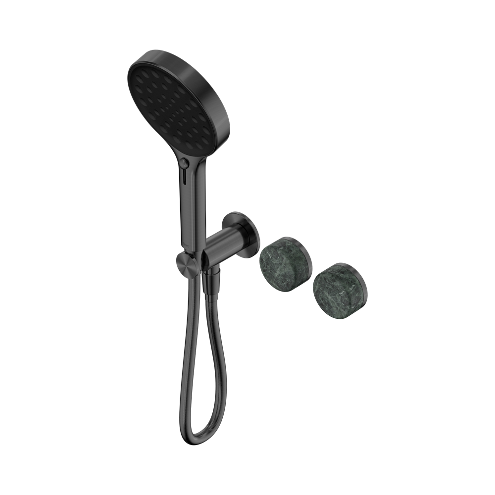 SERENITY PROGRESSIVE SHOWER SYSTEM WITH VERDE ALPI HANDLE AND SERENITY HAND SHOWER GUN METAL (24E026GM)