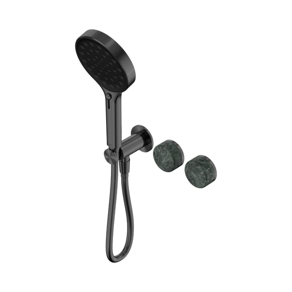 SERENITY PROGRESSIVE SHOWER SYSTEM WITH VERDE ALPI HANDLE AND SERENITY HAND SHOWER GUN METAL (24E026GM)