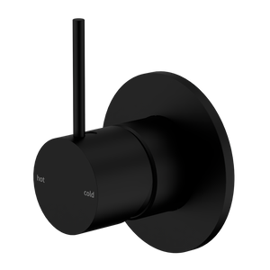 MECCA SHOWER MIXER HANDLE UP 80MM PLATE MATTE BLACK (NR221911BMB)