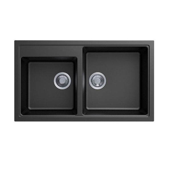 TSI Sinks TWMN-200G 860 X 500 X 205MM CARYSIL N200 DOUBLE BOWL GRANITE KITCHEN SINK
