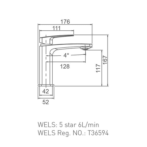 WT 3501 BRAVO-II Basin Mixer in Chrome