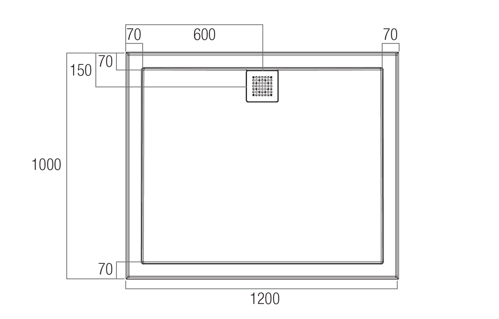 Stonelite™ ECO EC1210R 1200x1000MM Rear Outlet