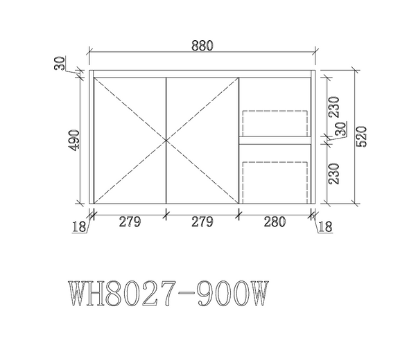 WH8027-900WM Willow Collection Vanity 900mm - Matt White Single Bowl