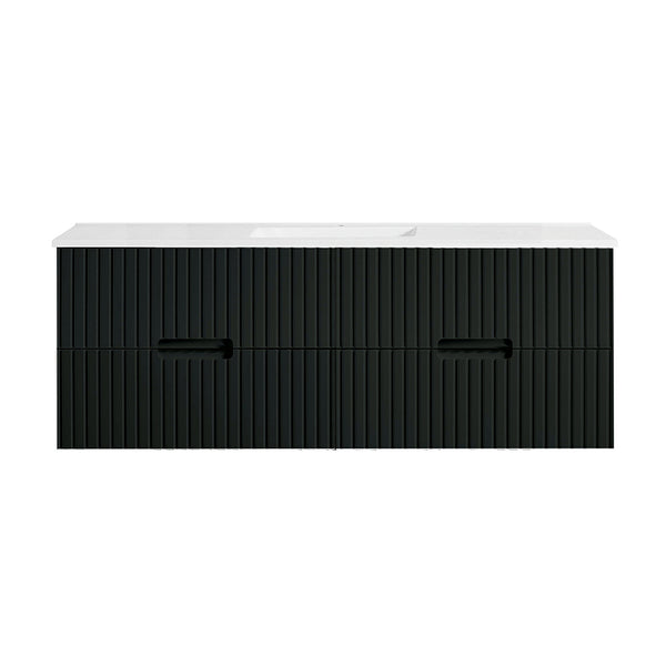 WH86-1500WBM Elena Collection Vanity 1500mm - Matt Black Single Bowl
