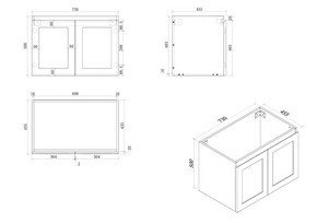 ELWOOD 750mm Matte White Wall Hung Vanity EL-WH750-MW