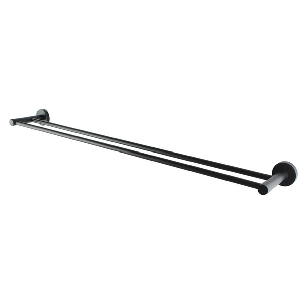 OX6602.TR LUCID PIN ROUND BLACK DOUBLE TOWEL RACK RAIL 790MM