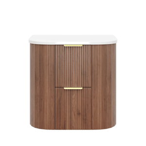 KDK Vanity Arden-D Prime Oak Fluted Curved Wall Hung Vanity Cabinet 600mm