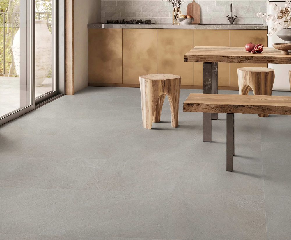 T/ERSLGM6060 ENTIVA REAL STONE LIGHT GREY MATT 600*600 REC.
