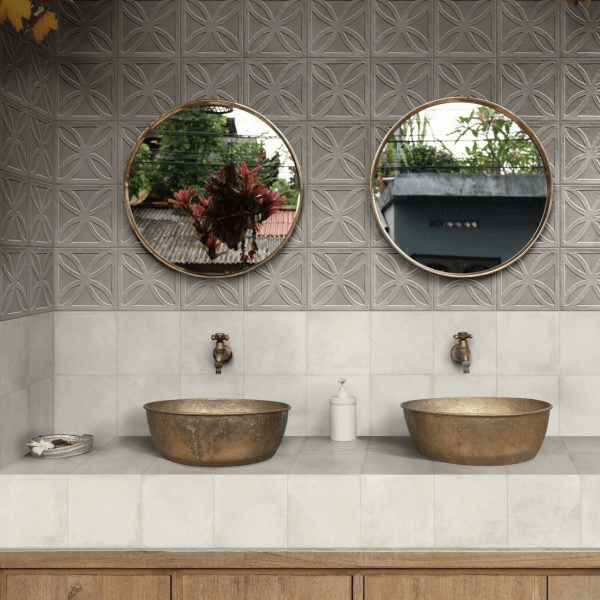 GNS Tile 2AMUGY3D RC7K AMURI GRIGIO GREY 3D MATT DECOR 200X200