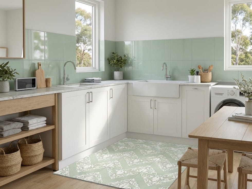2ASHGNG A20WBH50LG ASHFIELD LIGHT GREEN GLOSS 200X200MM