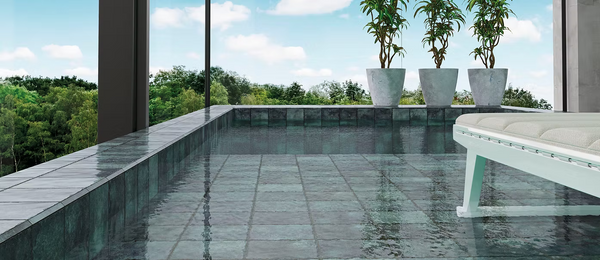 2ATLGNG 60253 ATLANTIS SWIMMING POOL GREEN SMOOTH GLOSS 200X200MM