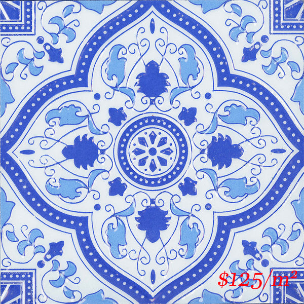 2MORPEBL T210404 MOROCCO PERSIAN BLUE GLOSS 200X200MM