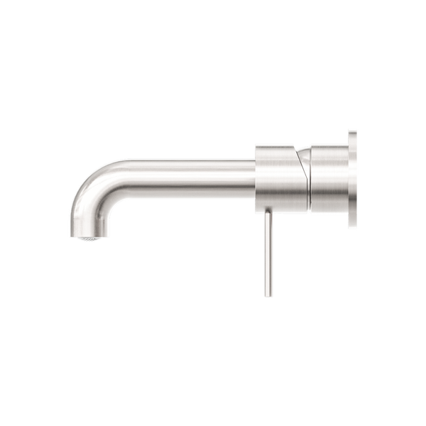 MECCA WALL BASIN/BATH MIXER SEPARATE BACK PLATE 120/160/185/230/260MM BRUSHED NICKEL