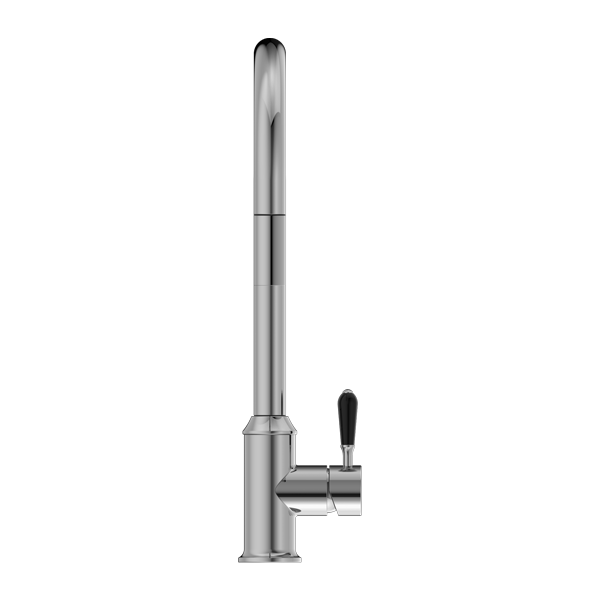 YORK PULL OUT SINK MIXER WITH VEGIE SPRAY FUNCTION WITH BLACK PORCELAIN LEVER CHROME (NR69210803CH)