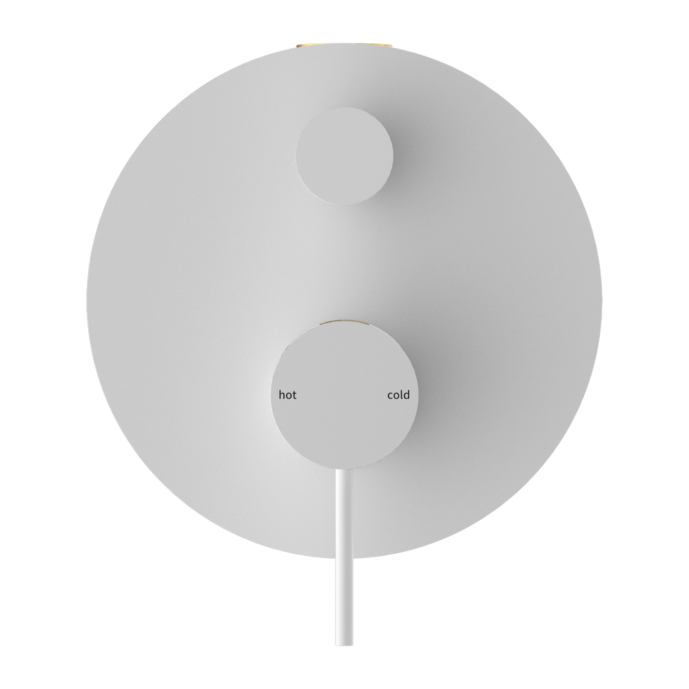 MECCA SHOWER MIXER WITH DIVERTOR MATTE WHITE (NR221911AMW)