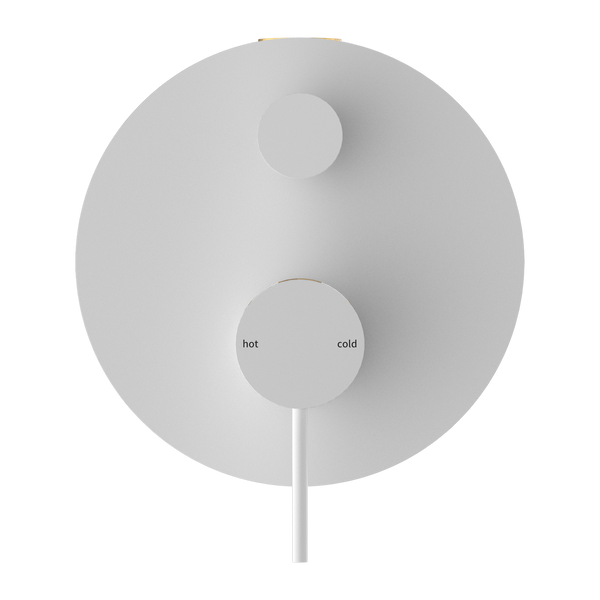 MECCA SHOWER MIXER WITH DIVERTOR MATTE WHITE (NR221911AMW)