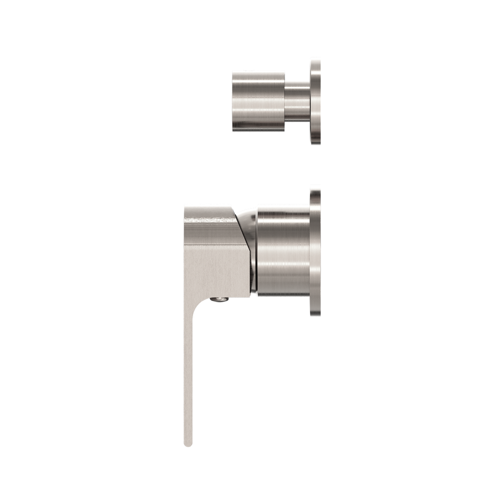BIANCA SHOWER MIXER WITH DIVERTOR SEPARATE BACK PLATE BRUSHED NICKEL (NR321511GBN)
