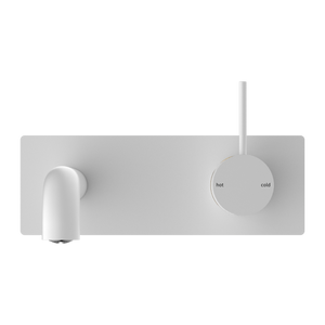 MECCA WALL BASIN/BATH MIXER HANDLE UP 120/160/185/230/260MM MATTE WHITE