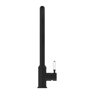 YORK PULL OUT SINK MIXER WITH VEGIE SPRAY FUNCTION WITH WHITE PORCELAIN LEVER MATTE BLACK (NR69210801MB)