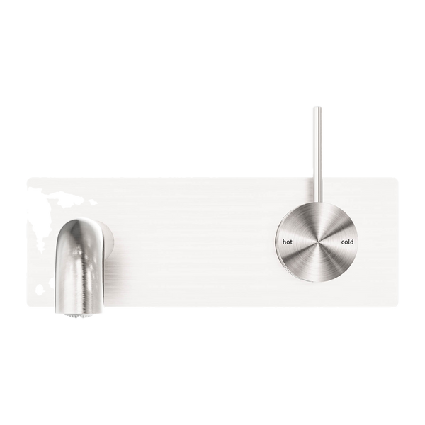 MECCA WALL BASIN/BATH MIXER HANDLE UP 120/160/185/230/260MM BRUSHED NICKEL