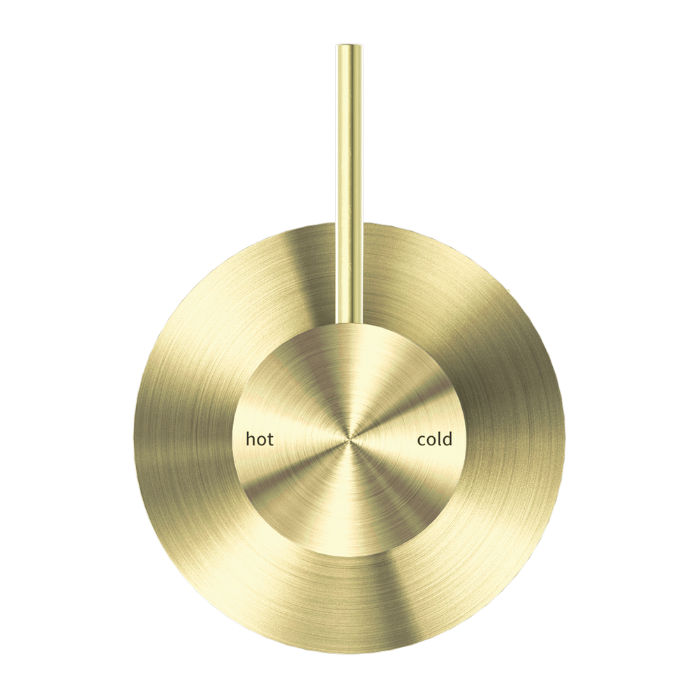 MECCA SHOWER MIXER HANDLE UP 80MM PLATE BRUSHED GOLD (NR221911BBG)