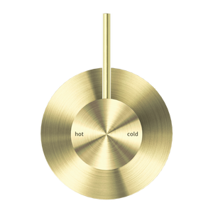 MECCA SHOWER MIXER HANDLE UP 80MM PLATE BRUSHED GOLD (NR221911BBG)