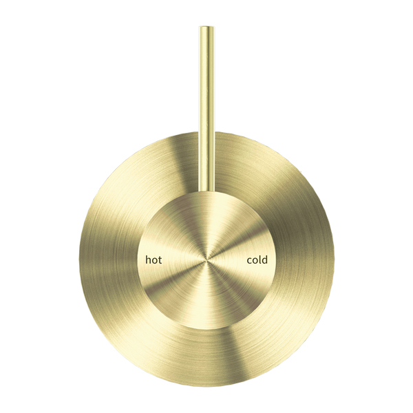 MECCA SHOWER MIXER HANDLE UP 80MM PLATE BRUSHED GOLD (NR221911BBG)