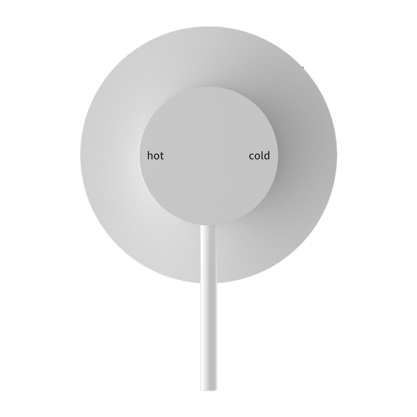 MECCA SHOWER MIXER 80MM PLATE MATTE WHITE (NR221911MW)