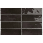 Coco Black Hat Gloss Subway Tile 50X150mm Made in Spain