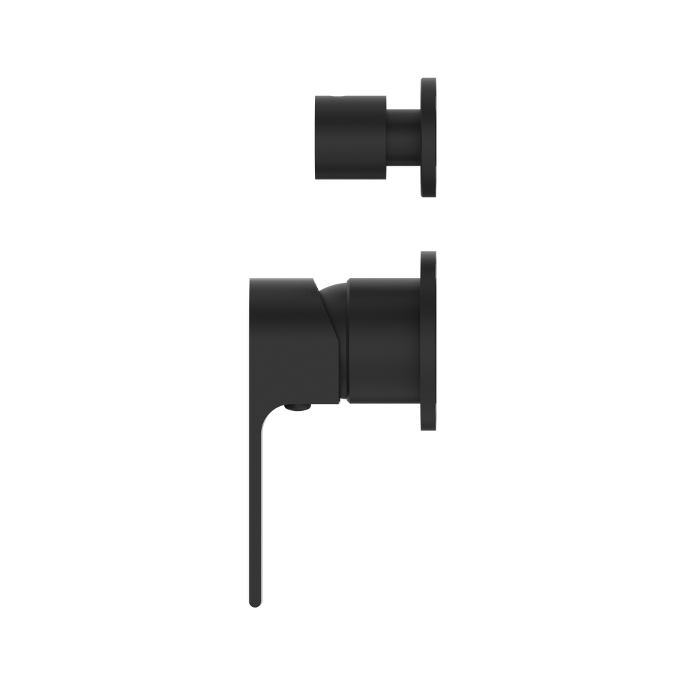 BIANCA SHOWER MIXER WITH DIVERTOR SEPARATE BACK PLATE MATTE BLACK (NR321511GMB)