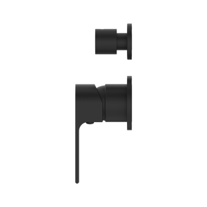 BIANCA SHOWER MIXER WITH DIVERTOR SEPARATE BACK PLATE MATTE BLACK (NR321511GMB)