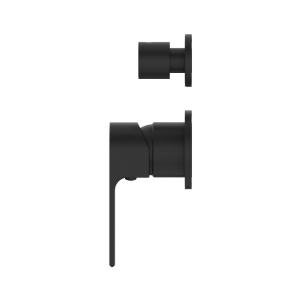 BIANCA SHOWER MIXER WITH DIVERTOR SEPARATE BACK PLATE MATTE BLACK (NR321511GMB)