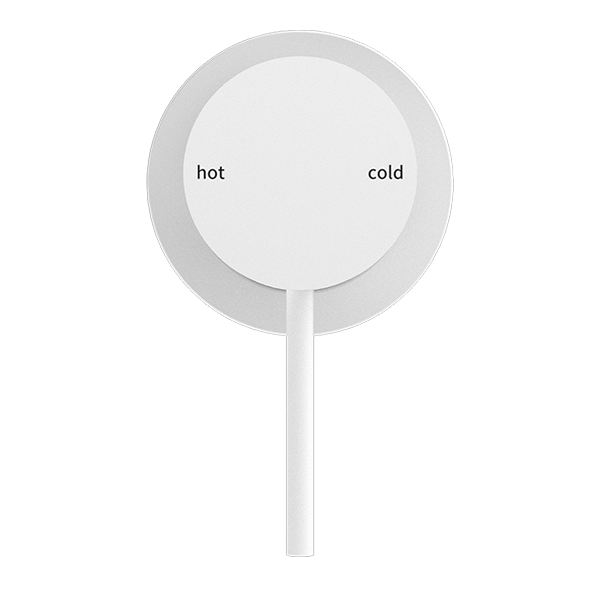 MECCA SHOWER MIXER 60MM PLATE MATTE WHITE (NR221911HMW)