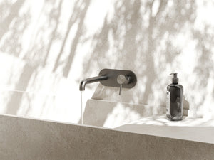 Zen SS316L Wall Basin/Bath Mixer 185/230mm Spout Graphite