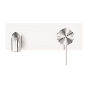 MECCA WALL BASIN/BATH MIXER 120/160/185/230/260MM BRUSHED NICKEL
